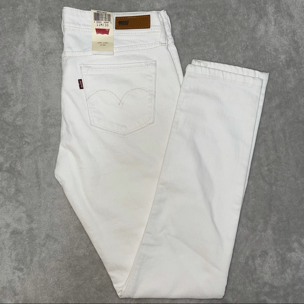 Levi's NWT Demi Curve White Denim Skinny Jeans